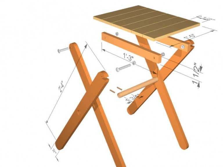 Стол садовый деревянный: чертежи и схемы сборки своими руками