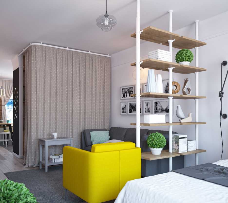 Зонирование гостиной и спальни: 160 фото идей планировки и грамотного разделения пространства