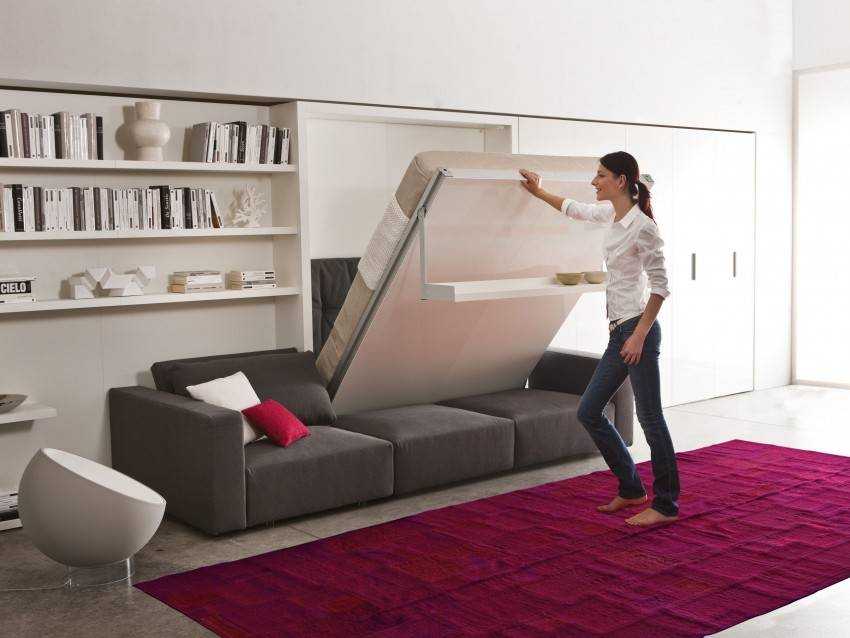 Шкаф-диван-кровать (91 фото): встроенная откидная мебель-трансформер 3 в 1 и многофункциональные двуспальные вертикальные трансформеры, другие модели
