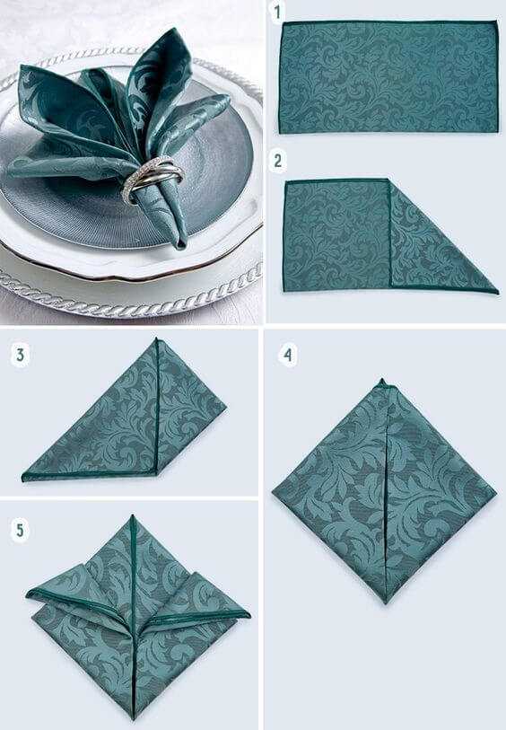 Как красиво сложить бумажные салфетки в салфетницу? 40 фото как складывать и как правильно поставить салфетки для сервировки стола