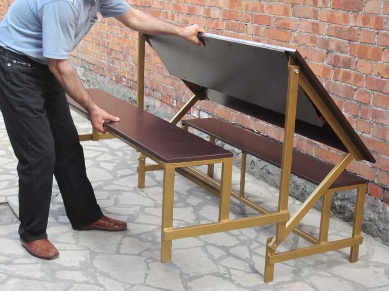 Как сделать лавку-стол (трансформер) своими руками: пошаговая инструкция
