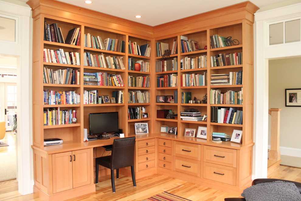 Книжные шкафы для домашней библиотеки — стильные и практичные варианты