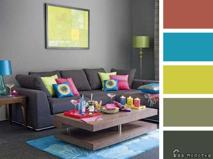 Вопрос: как подобрать цвет дивана к интерьеру