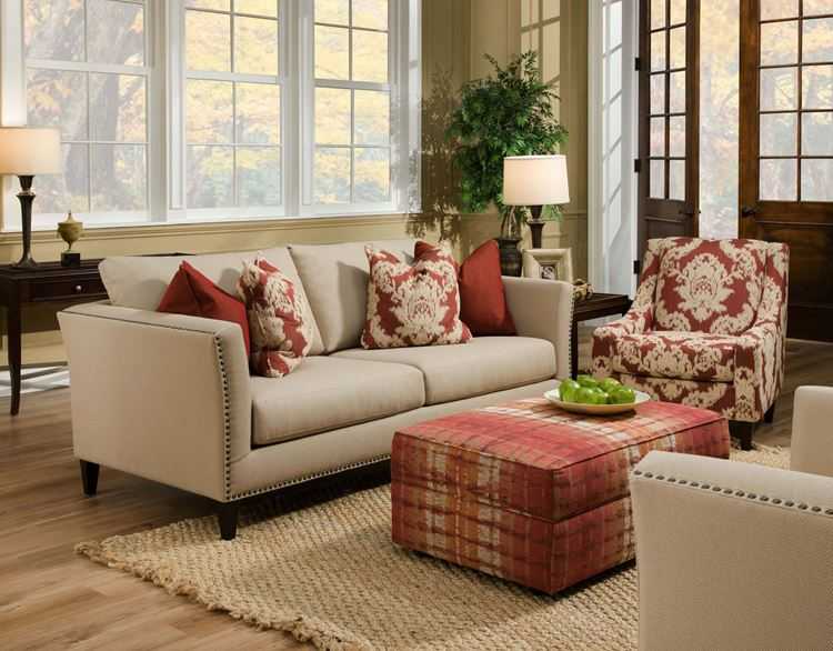 Красный диван: элегантный способ обустроить свою гостиную (35 фото)