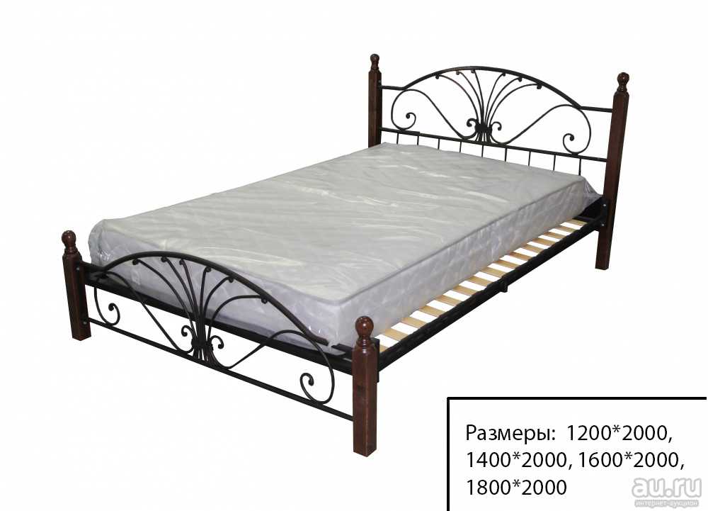 Одноярусные металлические кровати, классификация, габариты, декор